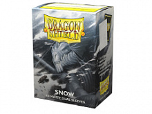 Dragon Shield. Матовые протекторы Standard Dual — Snow (100 штук)
