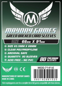 Протекторы Mayday: 66х91мм (Green Backed) (80)
