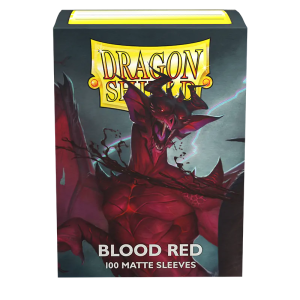 Dragon Shield - Матовые кроваво-красные протекторы 100 штук