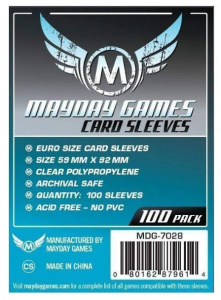 Протекторы для настольных игр Mayday Euro Card (59х92) - 100 штук